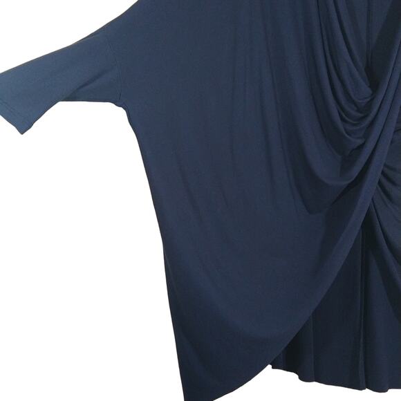 A Silence + Noise Women's Navy Blue Twist Front Oversized Top Shirt Tunic XS - Picture 5 of 13
